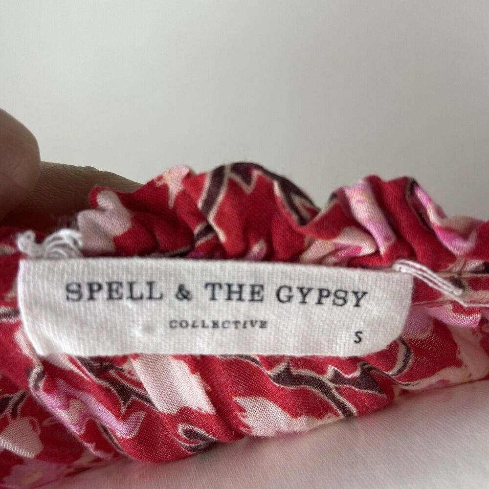 Spell & The Gypsy Collective Size Small Delirium Maxi Dress Red Coral Bohemian - Picture 9 of 12